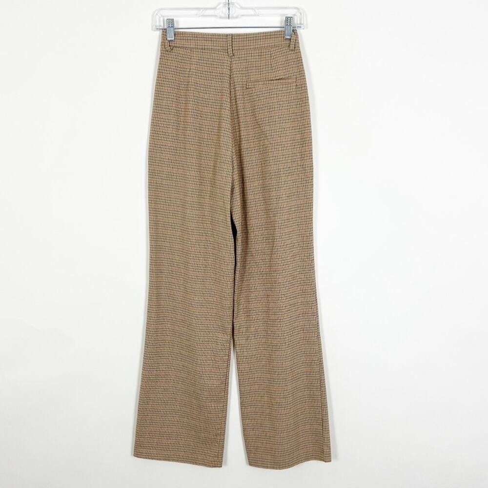 Women's Tan Plaid Pants - Picture 3 of 4